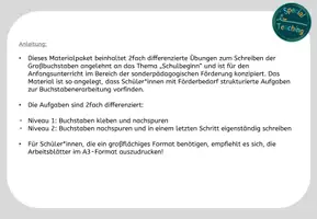 Vorschau - Arbeitsblätter - Graphomotorik: Buchstabenerarbeitung - Schulbeginn - Seite 1