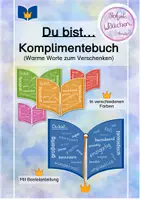 Vorschau - Mal- und Bastelvorlagen - Komplimentebuch "Du bist" - warme Worte verschenken - Deckblatt
