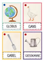 Vorschau - Stationenlernen - Buchstabe G Bildkarten, Alphabetisierung, DaZ, Deutsch - Seite 2