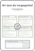 Vorschau - Arbeitsblätter - Kartei Vergangenheit / Perfekt - Deckblatt