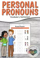 Vorschau - Arbeitsblätter - Personal Pronouns - Vocabulary Worksheet - Deckblatt