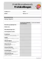 Vorschau - Anderer Materialtyp - Praktikumsbesuch - Protokollbogen - Seite 1