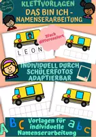 Vorschau - Fördermaterial/Inklusion - Klettvorlagen: Das bin ich - Namenserarbeitung - Deckblatt