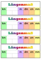 Vorschau - Aufgabenkarten - Längenmaß - Seite 1