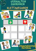 Vorschau - Fördermaterial/Inklusion - Klettaufgaben: Verhalten zuordnen - Deckblatt