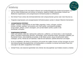 Vorschau - Fördermaterial/Inklusion - Klettaufgaben: Verhalten zuordnen - Seite 1