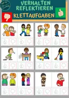 Vorschau - Fördermaterial/Inklusion - Klettaufgaben: Verhalten reflektieren - Deckblatt