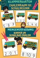 Vorschau - Fördermaterial/Inklusion - Klammerkarten: Schulbeginn / ZR 10 - Deckblatt
