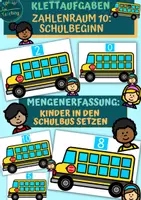 Vorschau - Fördermaterial/Inklusion - Klettaufgaben: Schulbeginn / ZR10 - Deckblatt