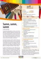 Vorschau - Stundenentwürfe - Materialpaket: Summ, summ, summ - Orff-, Ukulele-, Soundbellows- und Boomwhackersspielsätze - Deckblatt