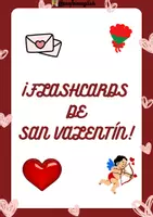 Vista previa - Tarjetas / Manipulativos - ¡Flashcards de San Valentín! - Portada