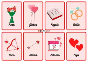 Vista previa - Tarjetas / Manipulativos - ¡Flashcards de San Valentín! - página 3