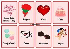 Vista previa - Tarjetas / Manipulativos - St. Valentines Flashcards! - página 2