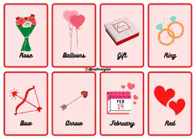 Vista previa - Tarjetas / Manipulativos - St. Valentines Flashcards! - página 3