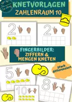 Vorschau - Fördermaterial/Inklusion - Knetvorlagen: Fingerbilder / ZR 10 - Deckblatt