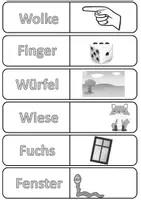 Vorschau - Stationenlernen - Domino - Wörter mit den Anfangsbuchstaben W & F - Seite 2