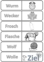 Vorschau - Stationenlernen - Domino - Wörter mit den Anfangsbuchstaben W & F - Seite 3