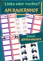 Vorschau - Fördermaterial/Inklusion - Klettmappe: Am Bauernhof / Links oder rechts - Deckblatt