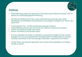 Vorschau - Fördermaterial/Inklusion - Wahrnehmung: Am Bauernhof - Seite 1