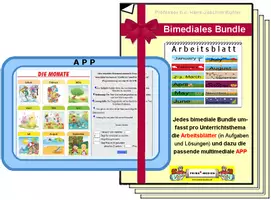 Vorschau - Arbeitsblätter - 36.0083 - Monate eines Jahres + typische Aktionen - Deckblatt