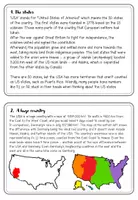 Vorschau - Arbeitsblätter - USA Lernwerkstatt Englisch - Money, States, Size, Film, Presidents - Seite 1
