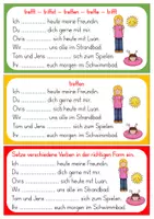 Vorschau - Unterrichtsreihen - Verben konjugieren – Differenzierte Karten zur Personalform (Klasse 2/3) - Seite 1