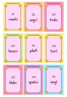 Vorschau - Spiele - Präsens / Konjugation von Verben - 54 Abfragekarten - Seite 3