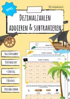 Vorschau - Arbeitsblätter - Addition & Subtraktion von Dezimalzahlen - Spiel (Schiffe versenken) - Deckblatt
