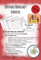 Vorschau - Stationenlernen - Lerntheke/Übungsheft - Anfangsunterricht Deutsch Karneval - Deckblatt