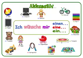 Vorschau - Arbeitsblätter - DaZ/ DaF Grammatik Akkusativ Sprechübung (sich wünschen) unbest.Artikel - Seite 2