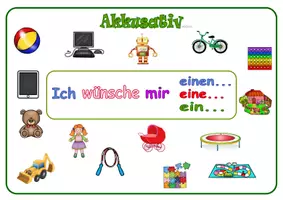 Vorschau - Arbeitsblätter - DaZ/ DaF Grammatik Akkusativ Sprechübung (sich wünschen) unbest.Artikel - Seite 3