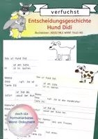 Vorschau - Arbeitsblätter - Entscheidungsgeschichte Hund Didi - Karibu bis D - Deckblatt