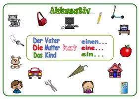 Vorschau - Arbeitsblätter - DaZ/ DaF Grammatik Akkusativ Sprechübung (haben/ hat) - Seite 3