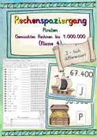 Vorschau - Arbeitsblätter - Rechenspaziergang Klasse 4 Piraten - Deckblatt