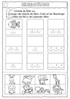 Vorschau - Arbeitsblätter - Silbenkönige - Schneiden und Kleben - Seite 1