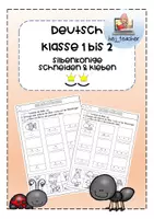 Vorschau - Arbeitsblätter - Silbenkönige - Schneiden und Kleben - Deckblatt