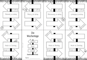 Vorschau - Arbeitsblätter - Wochentage - Faltheft für die 1. und 2. Klasse - Deckblatt