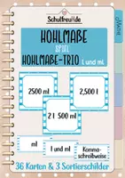 Vorschau - Spiele - Hohlmaße Größen: Spiel Rauminhalte Hohlmaße-Trio: Liter und Milliliter - Deckblatt