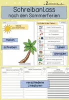Vorschau - Arbeitsblätter - Schreibanlass: Sommerferien - Deckblatt