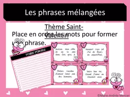 Aperçu - Jeux - Les phrases mélangées sur la Saint-Valentin - Page de couverture