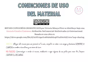 Vista previa - Juegos / Gamificación - CATEGORÍAS GRAMATICALES LENGUA - página 1
