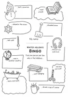Vorschau - Arbeitsblätter - Winter Holidays Bingo - Exchange after the Holidays - Englischunterricht - Seite 1