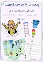 Vorschau - Arbeitsblätter - Schreibspaziergang Ei/ei (a,e,i,o,u,ei,d,l,n,m,r,s,sch,t & w) - ABC der Tiere - Silbenschrift - Deckblatt