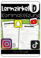 Vorschau - Stationenlernen - Lernzirkel/Lerntheke Kommasetzung - Stationenlernen - Deckblatt
