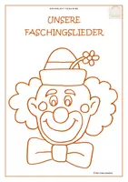 Vorschau - Arbeitsblätter - DECKBLATT FASCHING zum Ausmalen :-) - Seite 1