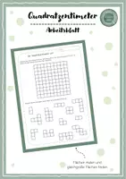 Vorschau - Arbeitsblätter - Quadratzentimeter - Arbeitsblatt - Deckblatt