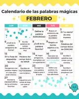 Vista previa - Para docentes: organización, planificación y formación - Calendario Palabras Mágicas FEBRERO - Portada