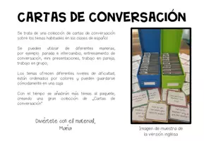 Vista previa - Unidades / Secuencias / Situaciones de Aprendizaje - CARTAS DE CONVERSACIÓN - ESPAÑOL - página 1