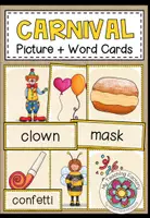 Vista previa - Tarjetas / Manipulativos - CARNIVAL - Picture + Word Cards - Portada