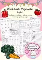 Vorschau - Arbeitsblätter - Englisch - vegetables (Gemüse) - Arbeitsblätter - Stationen, Freiarbeit - Deckblatt